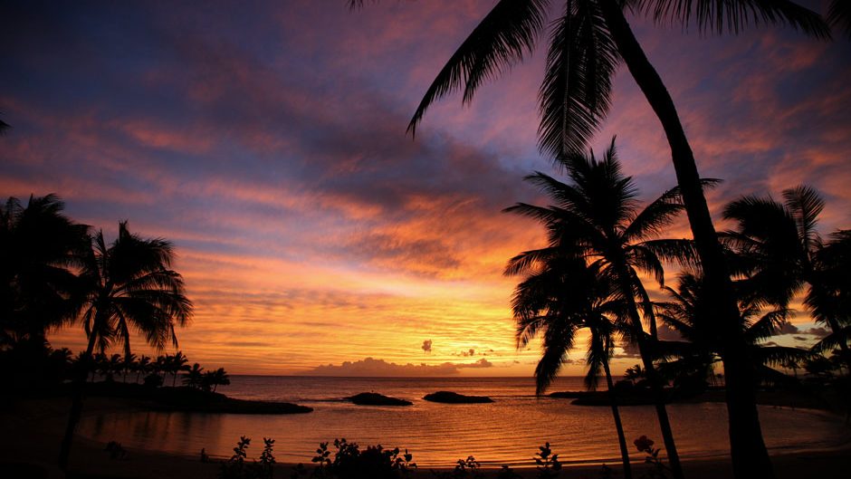 Another beautiful sunset in front of the Villas